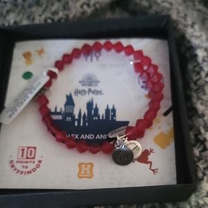 Harry Potter Red Beaded Bracelet by Alex and Ani Deathly Hallows Boxed Stickers